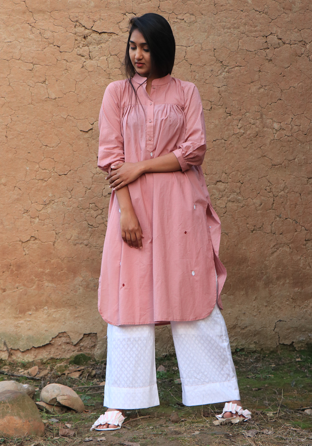 Heaven's Dew Easy Day Pale Blush Kurta