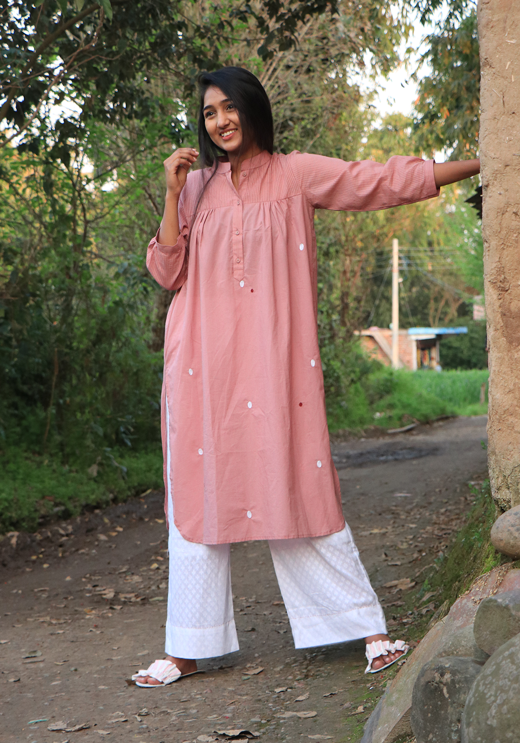 Heaven's Dew Easy Day Pale Blush Kurta