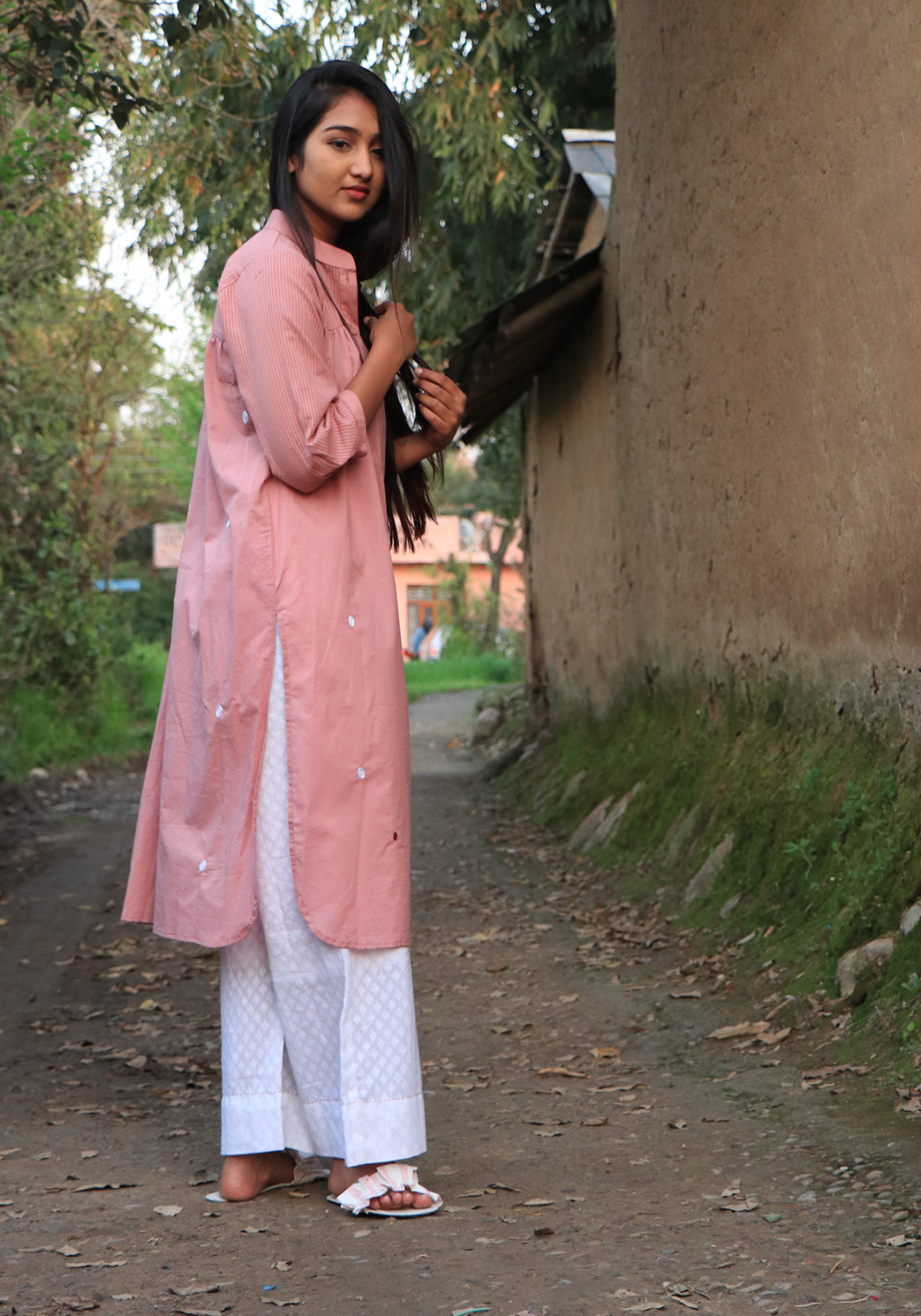 Heaven's Dew Easy Day Pale Blush Kurta
