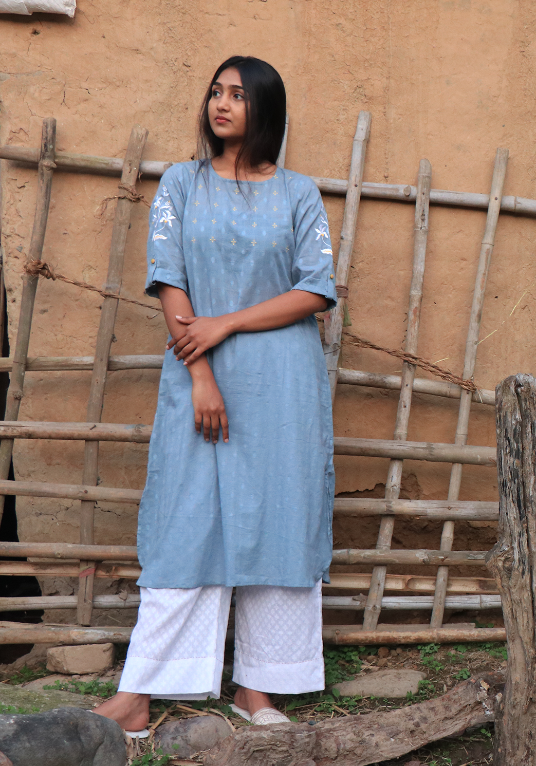 Wanderlust A-line Pale Aqua Kurta