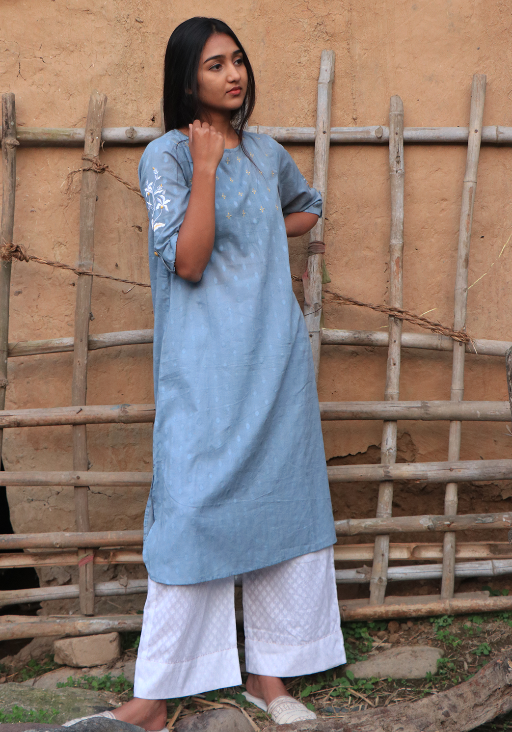 Wanderlust A-line Pale Aqua Kurta