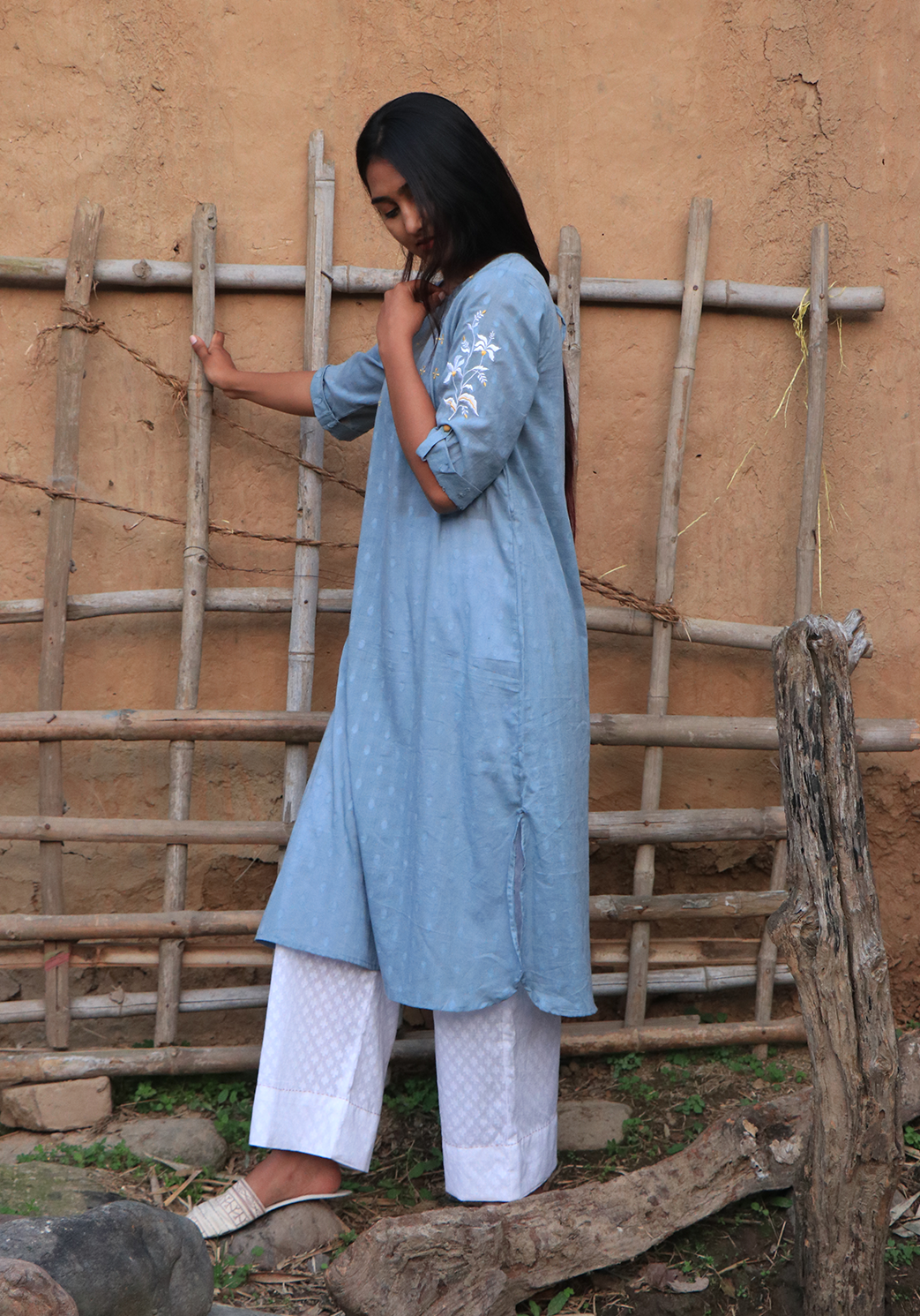 Wanderlust A-line Pale Aqua Kurta