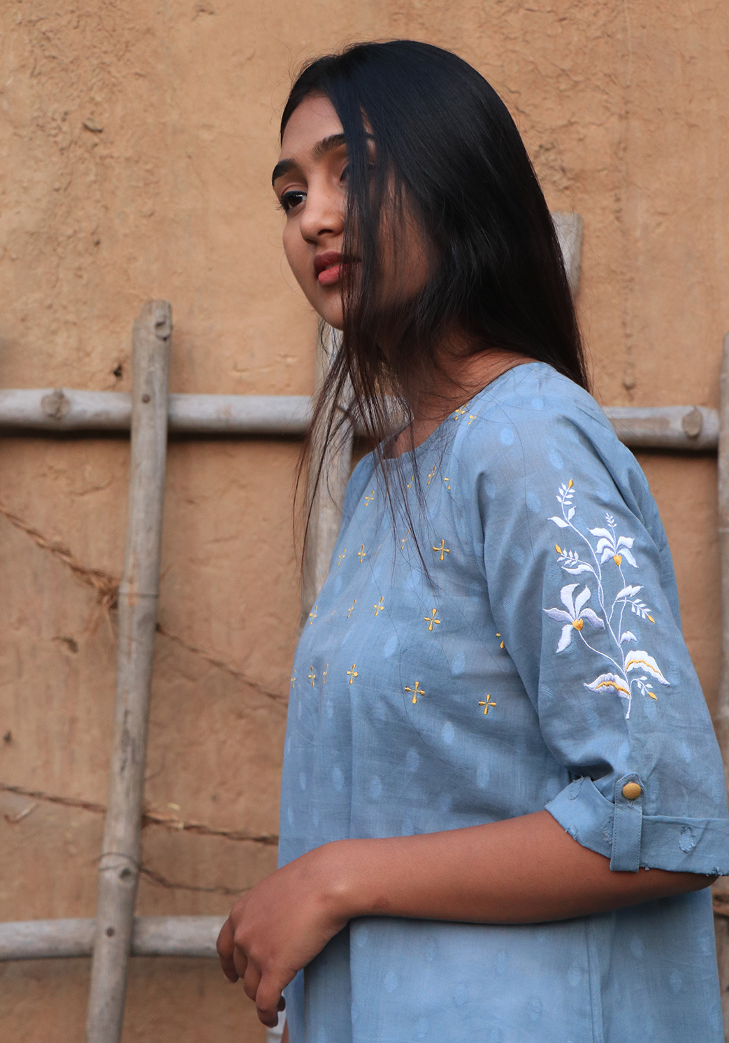 Wanderlust A-line Pale Aqua Kurta