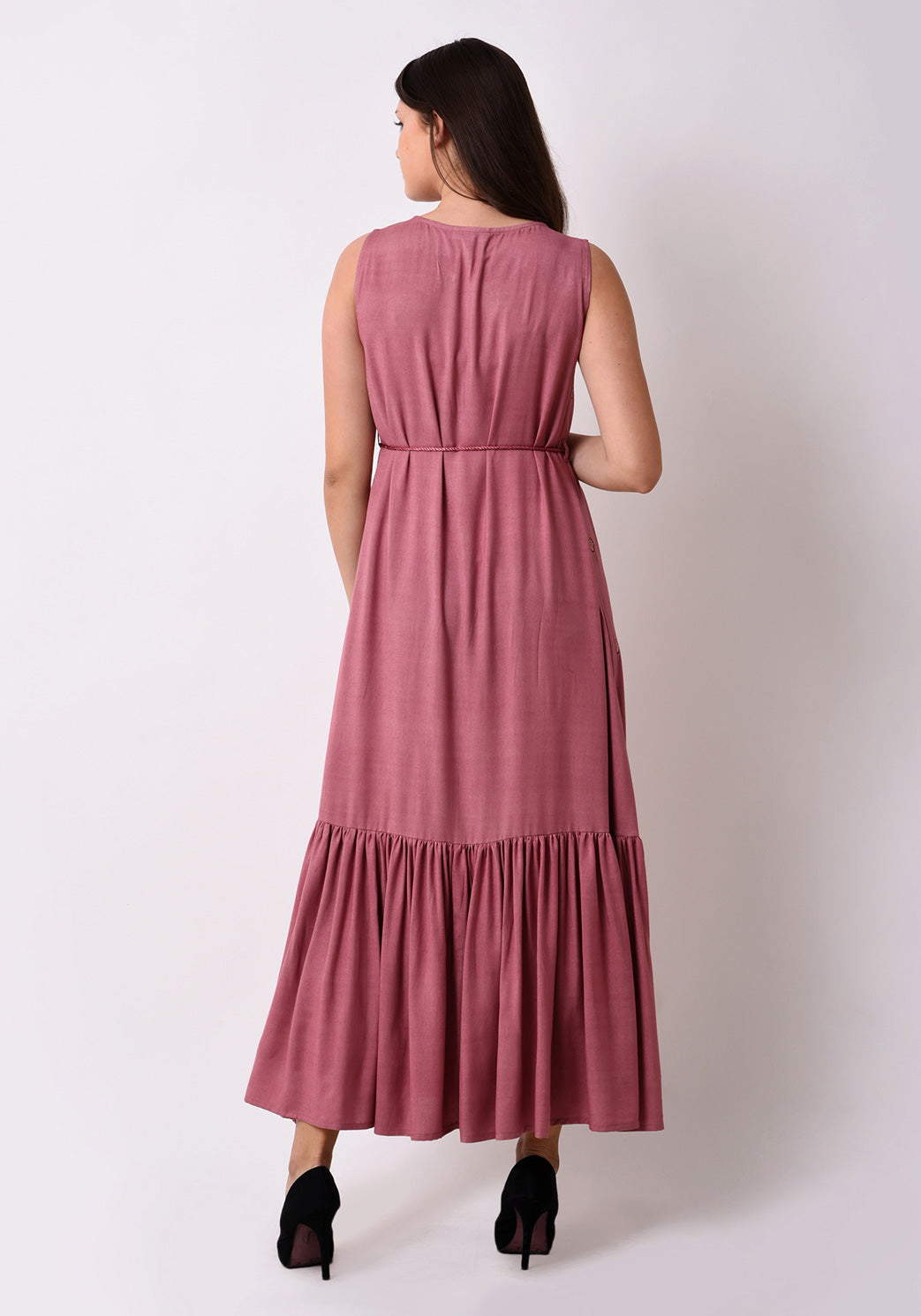 Embroidered Fairytale Maxi Dress - Mauve