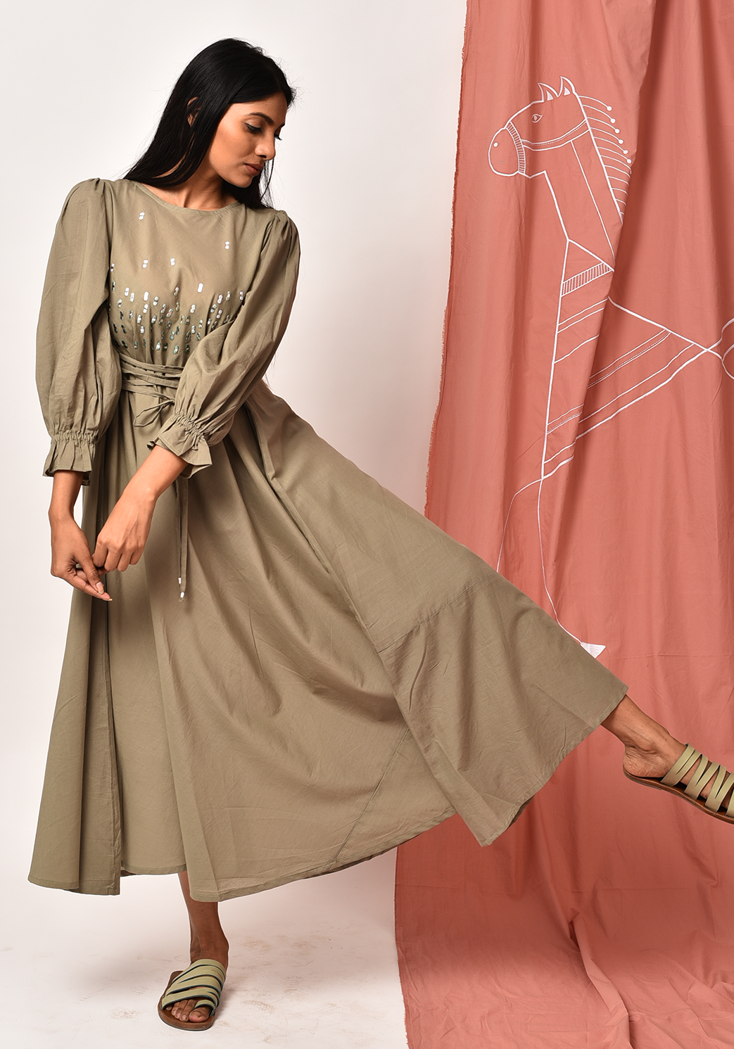Makira Fair Green Maxi Dress