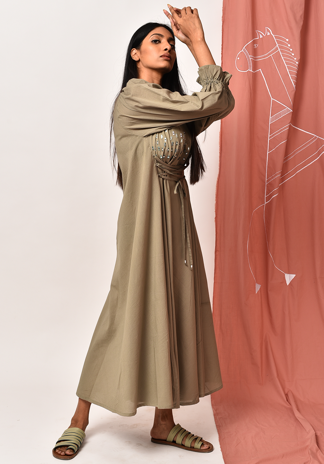 Makira Fair Green Maxi Dress
