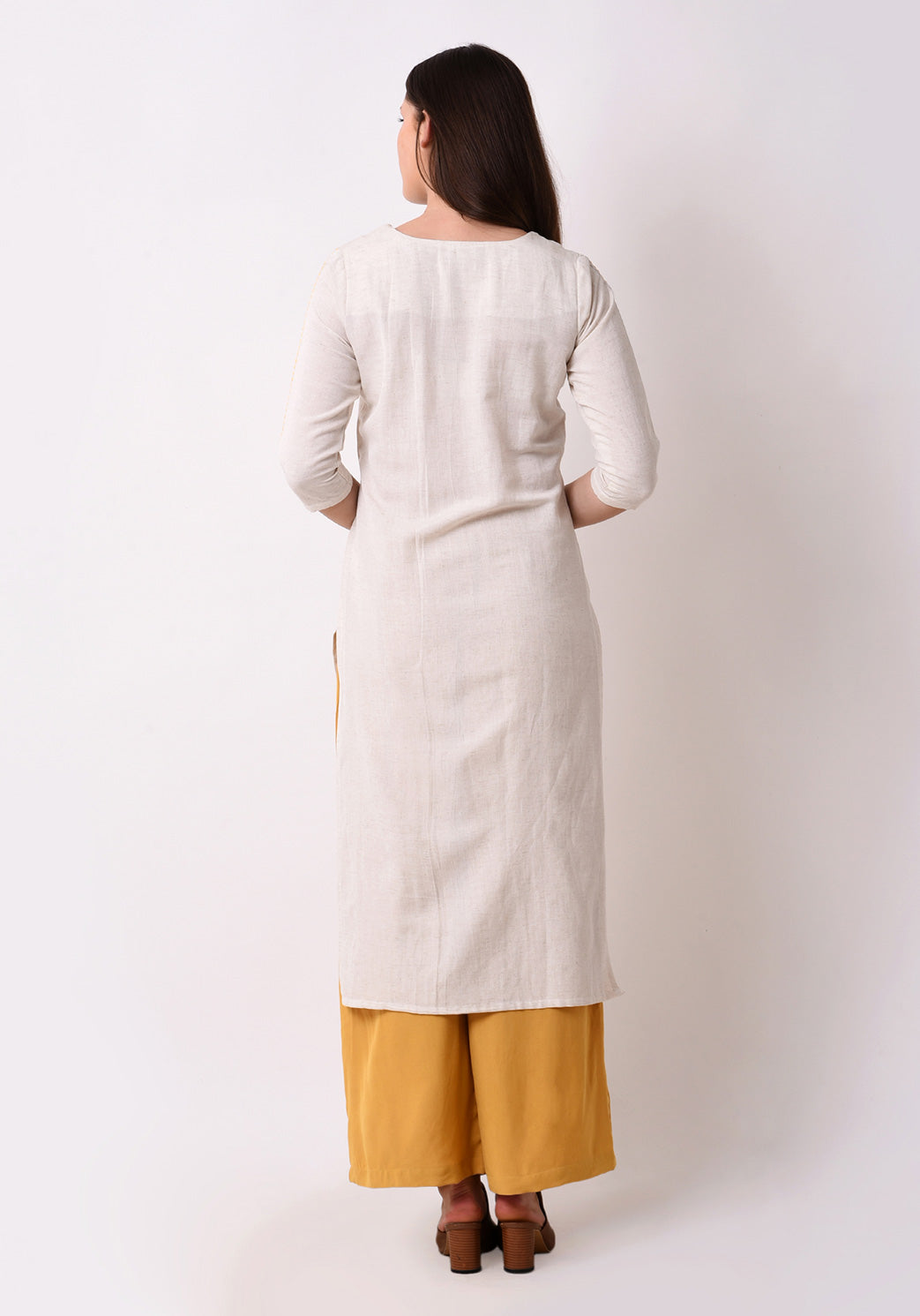 Floral Embroidered Kurta - After Glow