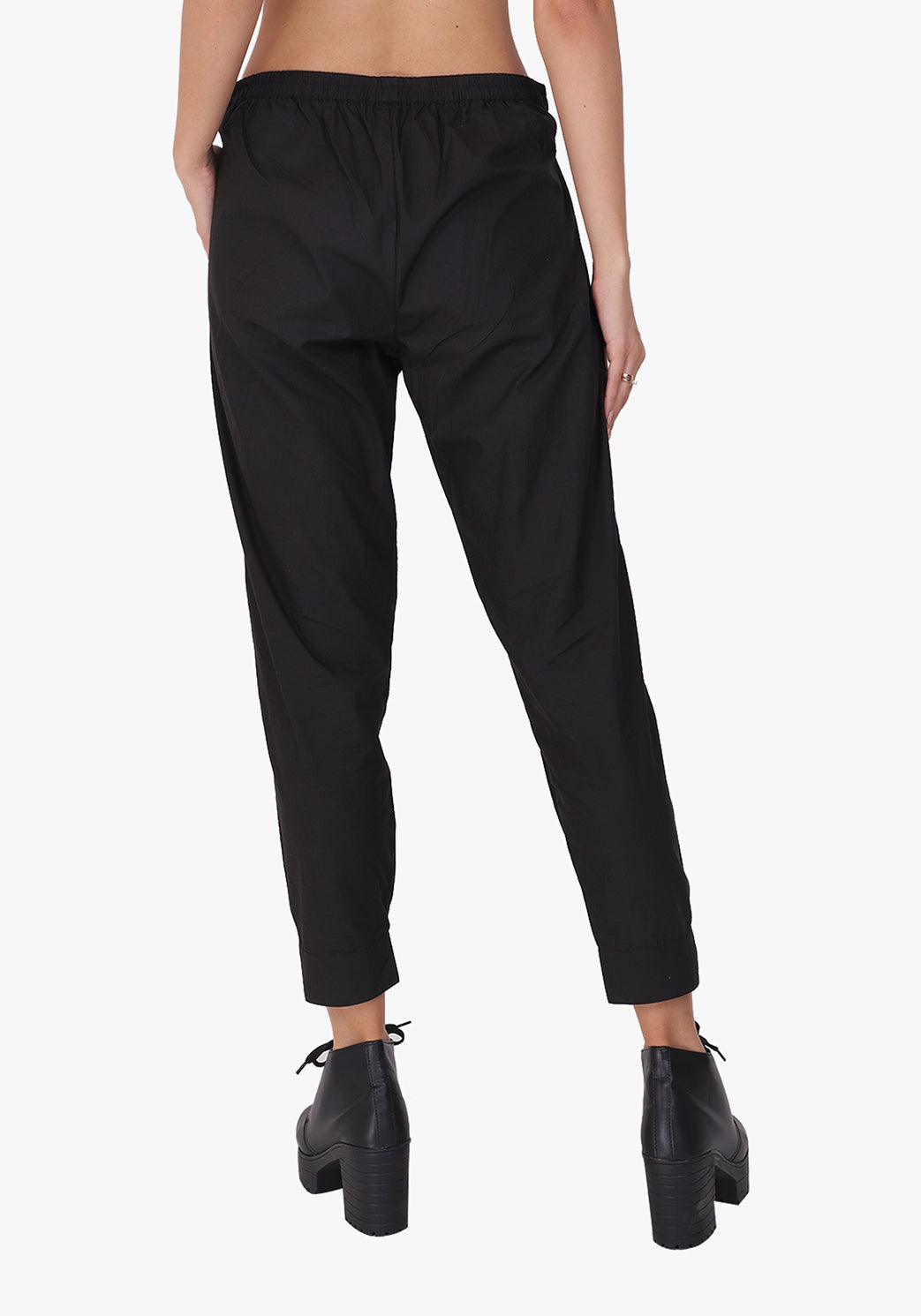 Designer Straight 100% Cotton Black Pant