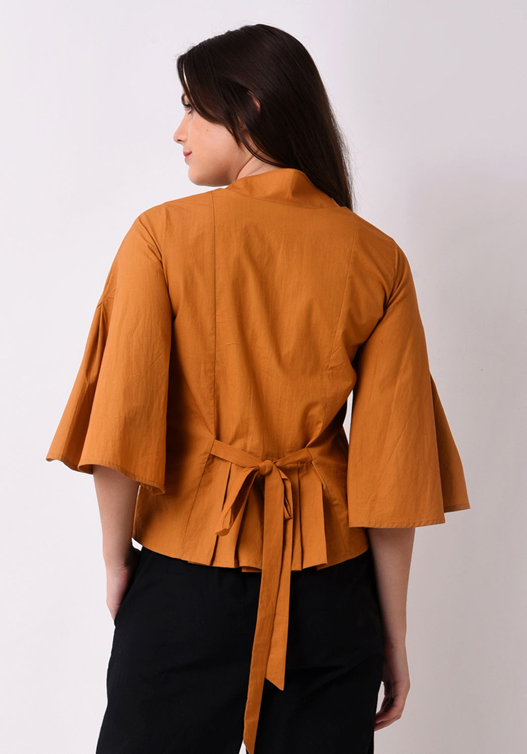 Tribal Embroidered Top - Mustard