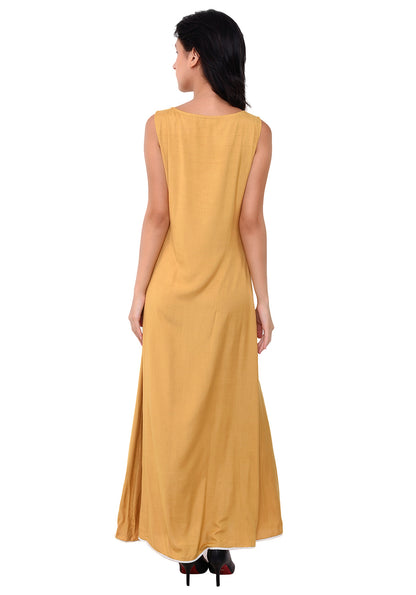 Floral Embroidered Maxi Dress - Sunflower