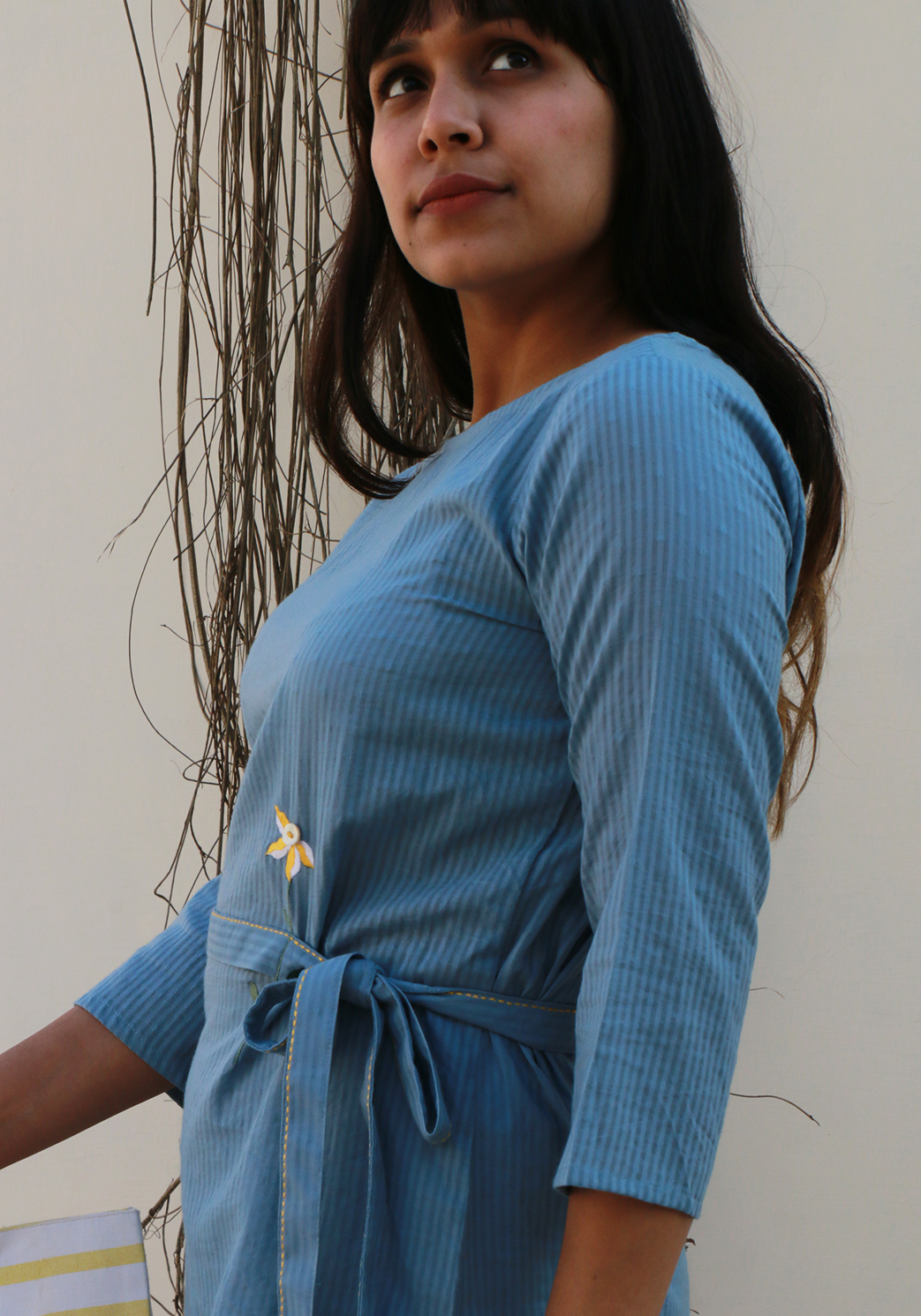 Solo Flower Pale Aqua Skyline Top
