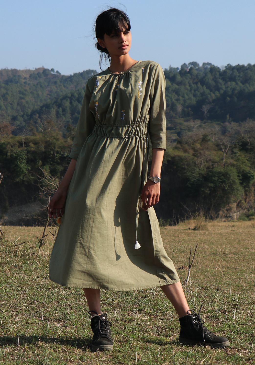 Early Summer Fair Green Dress