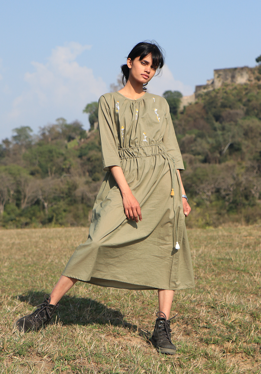 Early Summer Fair Green Dress