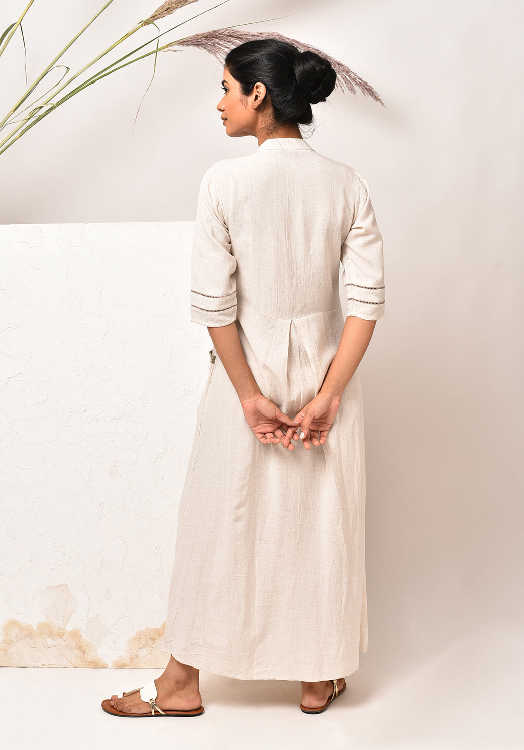 Embroidered Bird Front Pocket Dress - After Glow