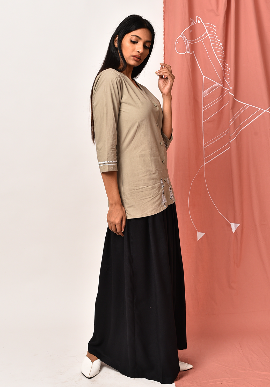 Vora V-Neck Fair Green Shirt
