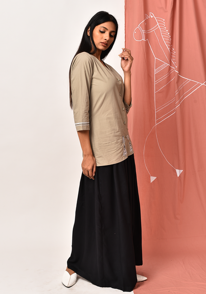 Vora V-Neck Fair Green Shirt