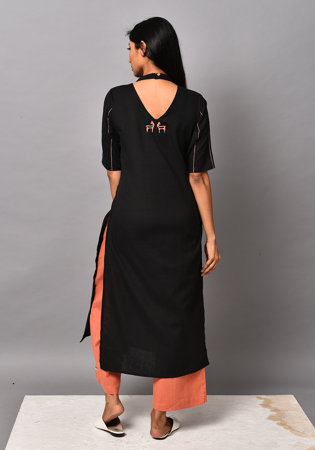 Forest Of Enchantments Black Kurta Set