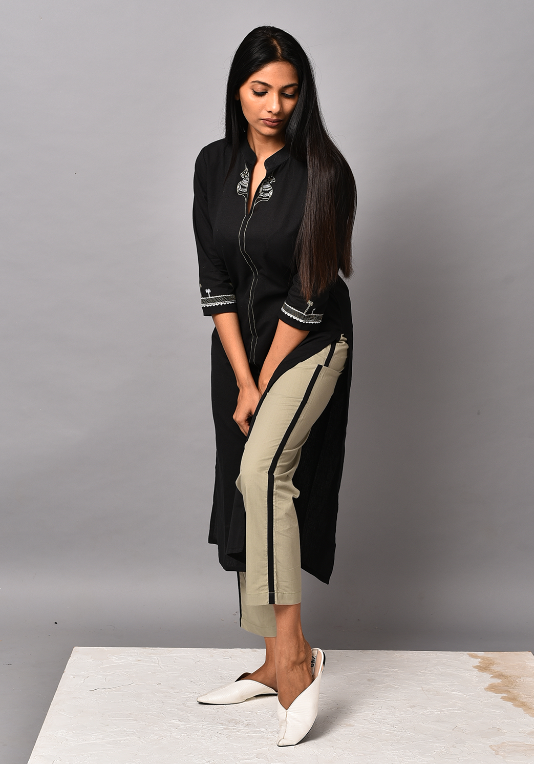 Black Order Of Tribe Kurta Set