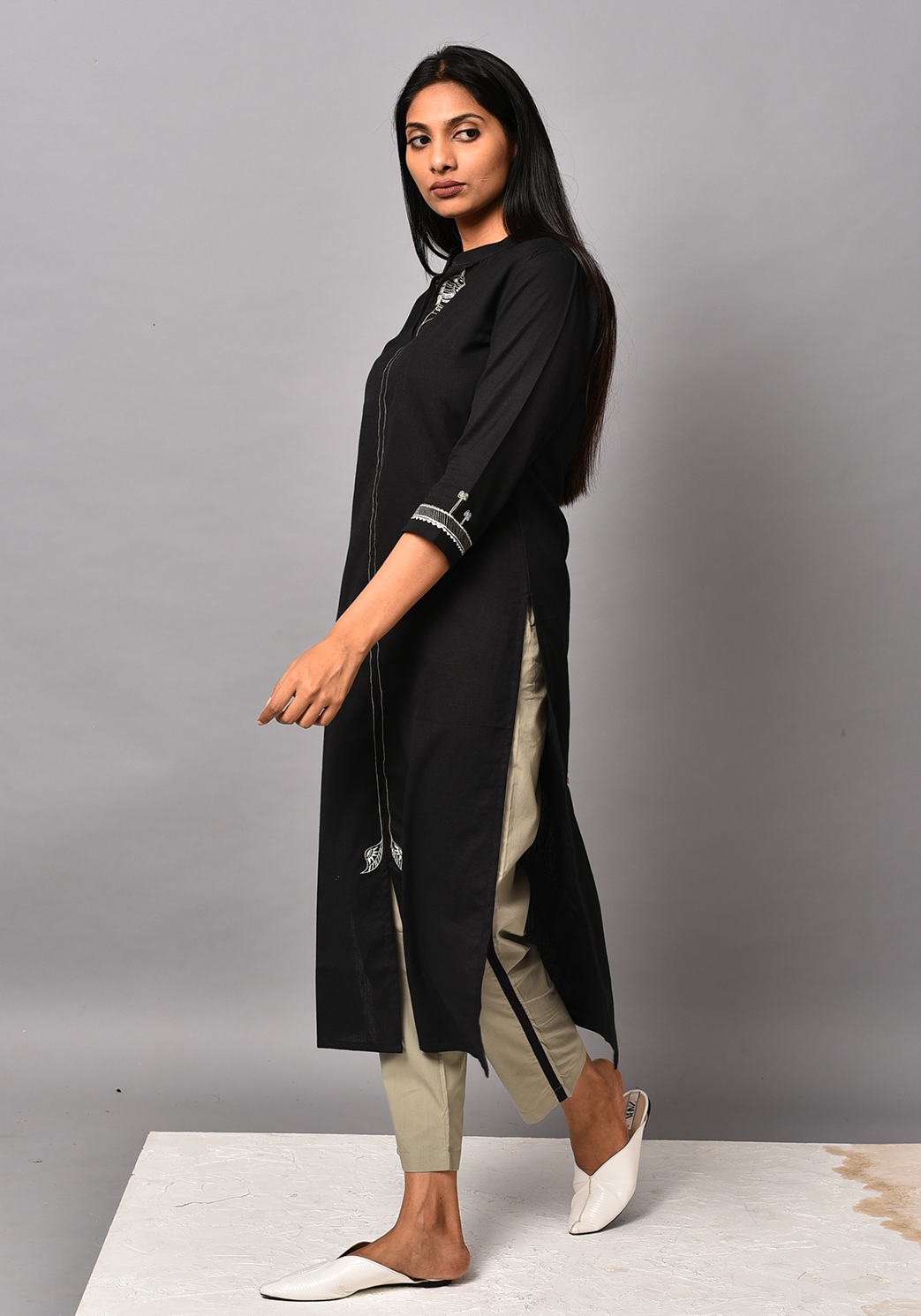 Black Order Of Tribe Kurta Set