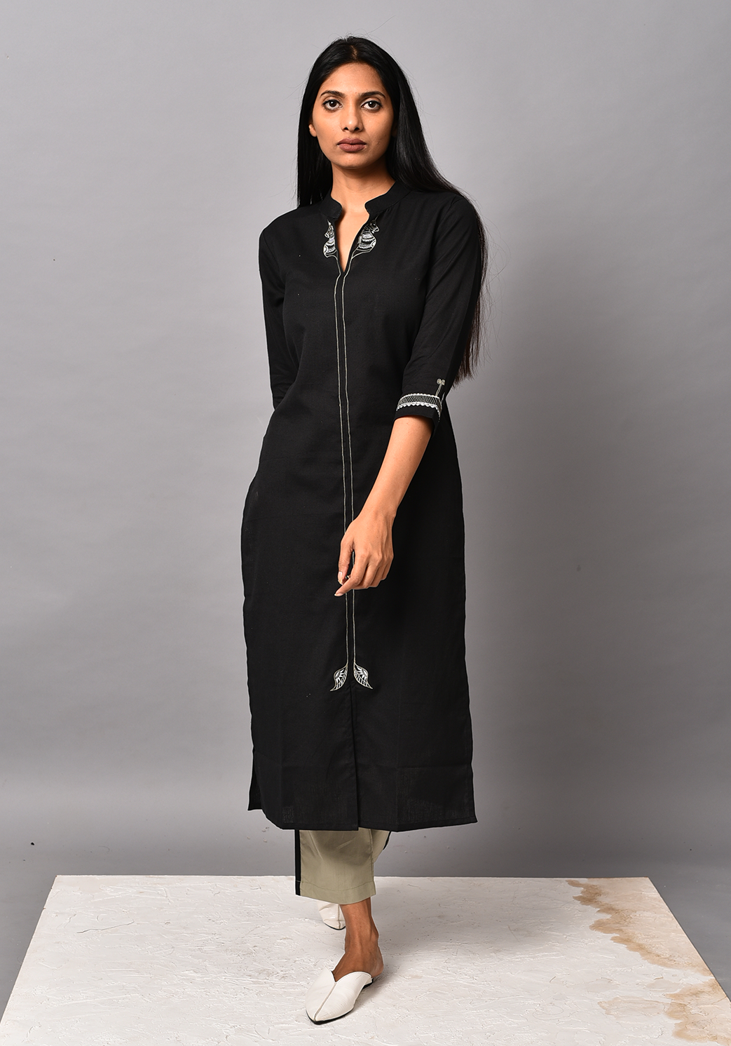 Black Order Of Tribe Kurta Set