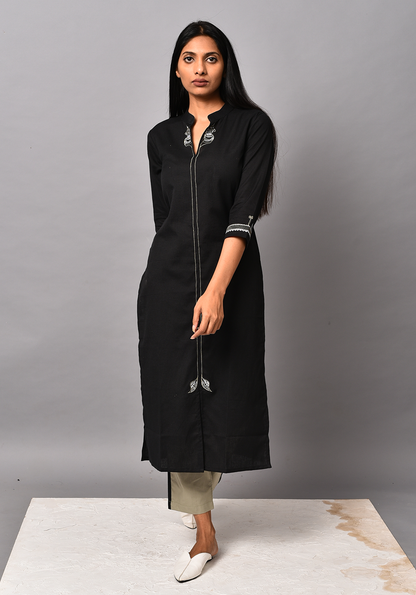 Black Order Of Tribe Kurta Set