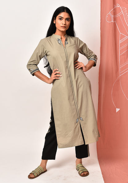 Fair Green Order Of Tribe Kurta Set