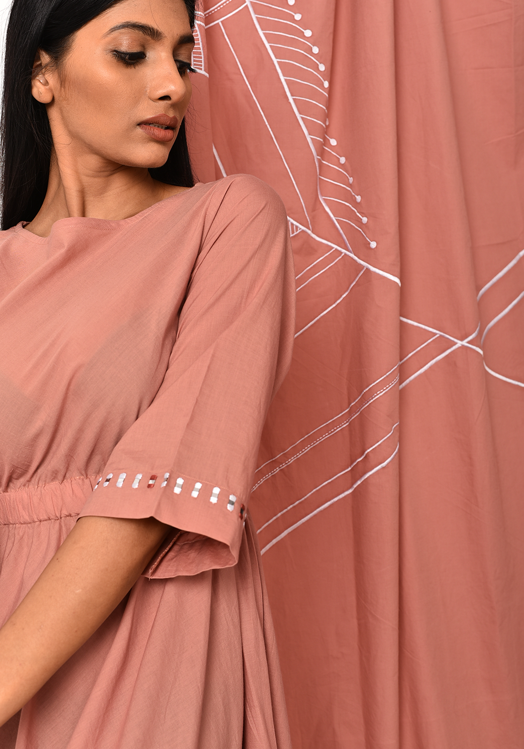 Aura Of Tribe Peach Dress