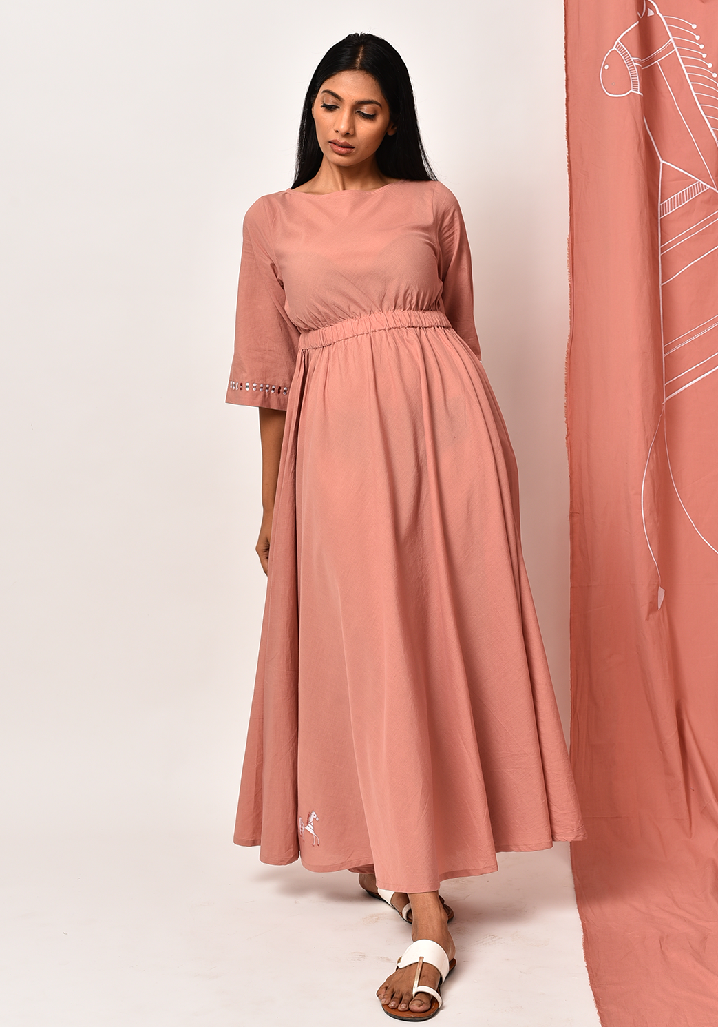 Aura Of Tribe Peach Dress