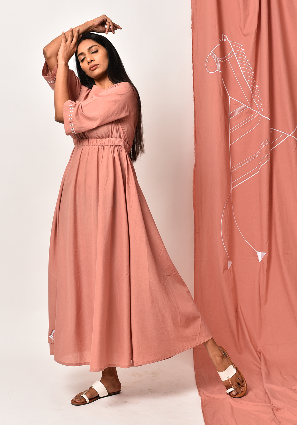 Aura Of Tribe Peach Dress