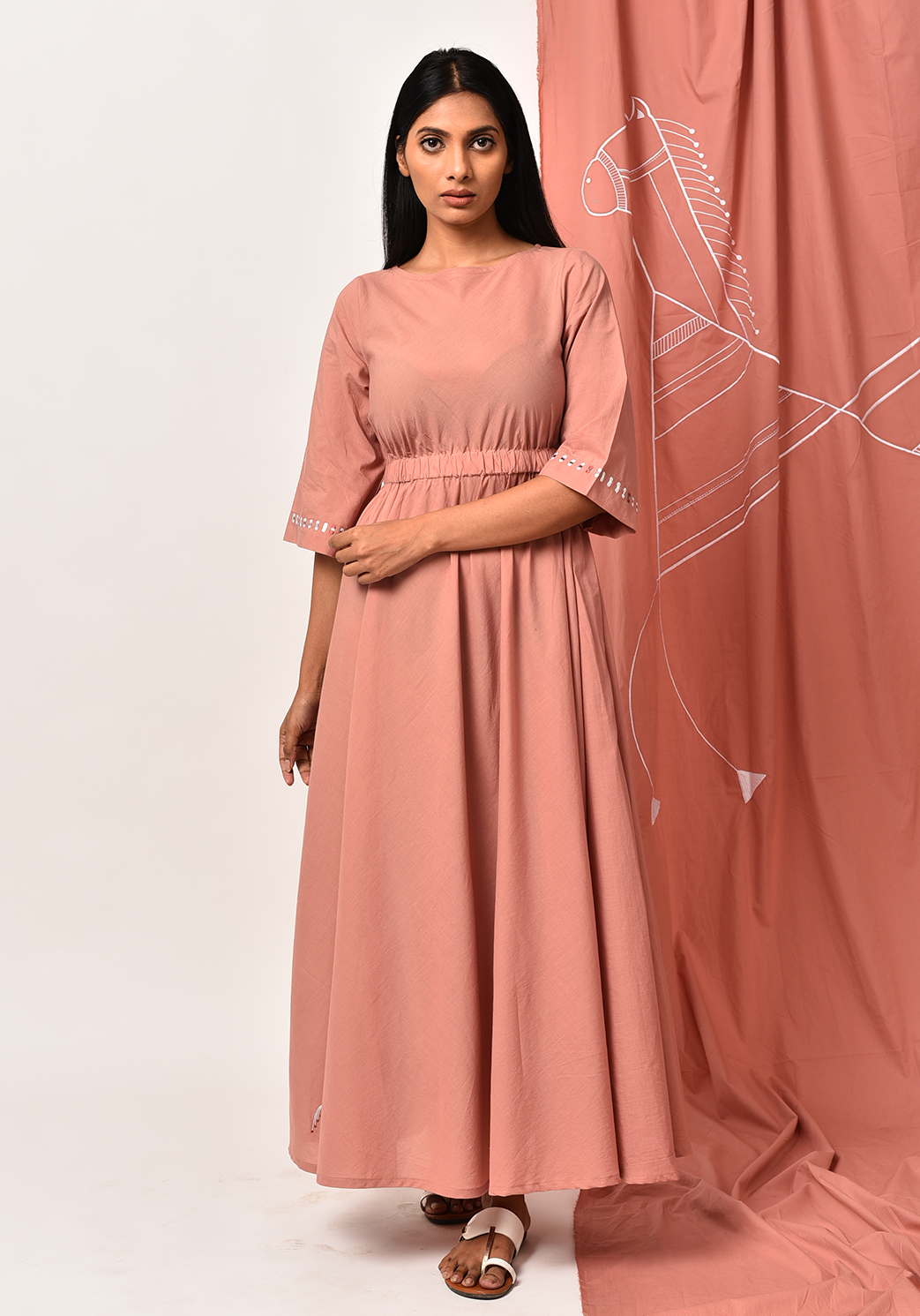 Aura Of Tribe Peach Dress