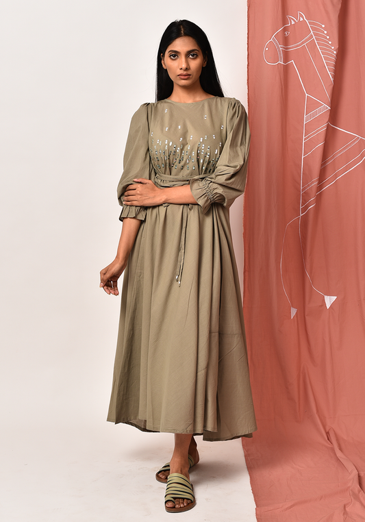 Makira Fair Green Maxi Dress