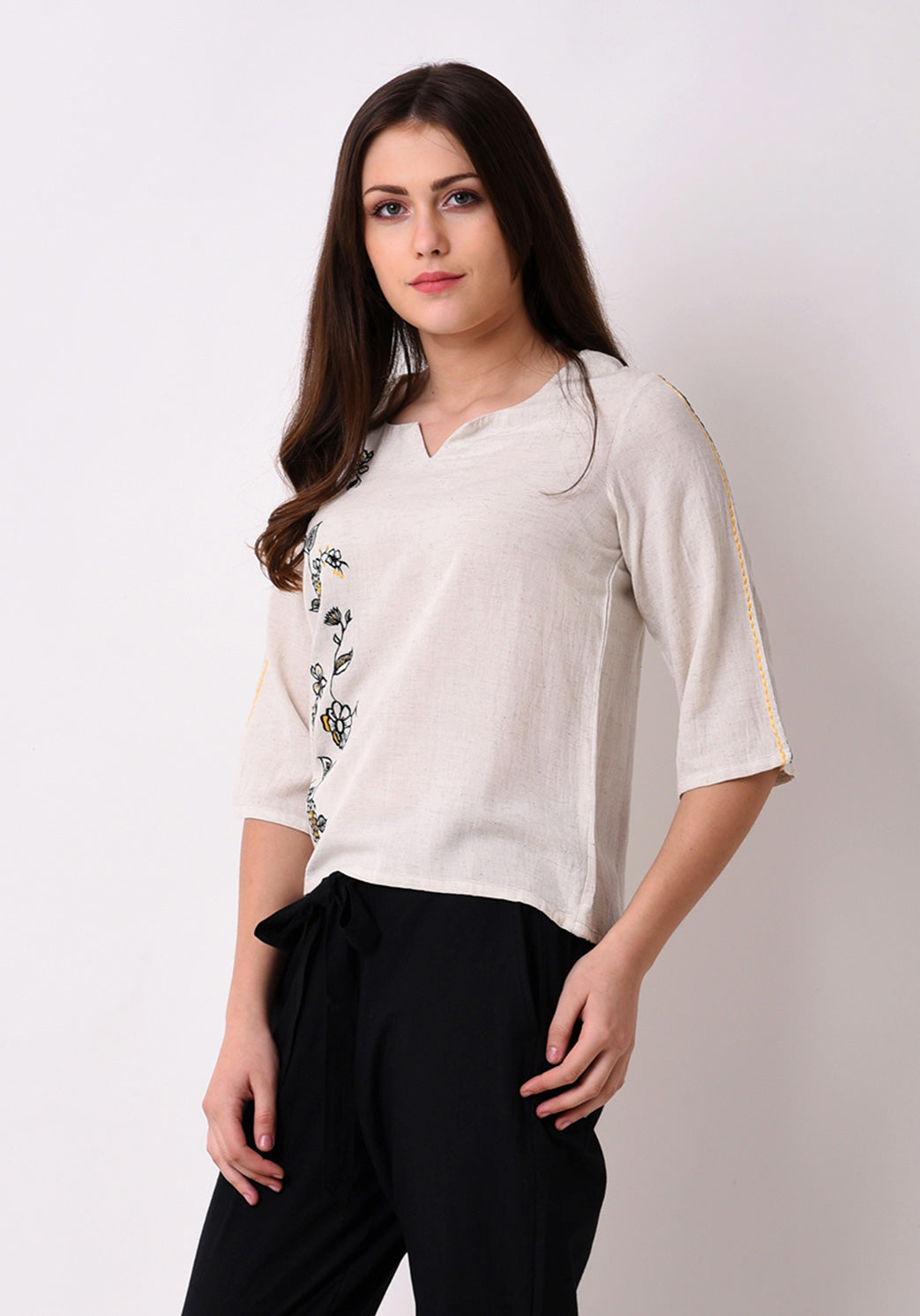 Floral Embroidered Top - After Glow