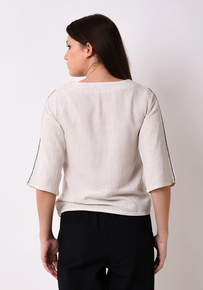 Floral Embroidered Top - After Glow