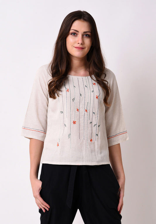 Meadow Floral Top - After Glow