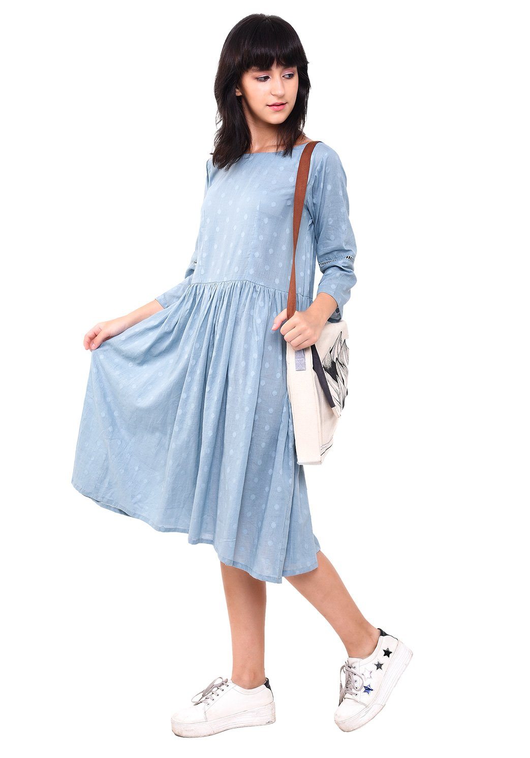 Boota Dobby Sundress - Pale Aqua Dress VRITTA
